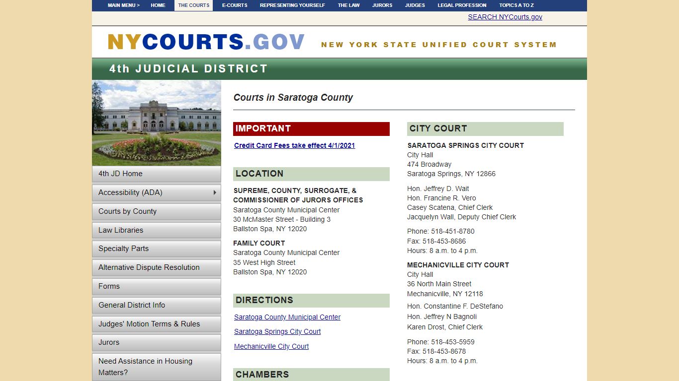 Courts in Saratoga County | NYCOURTS.GOV